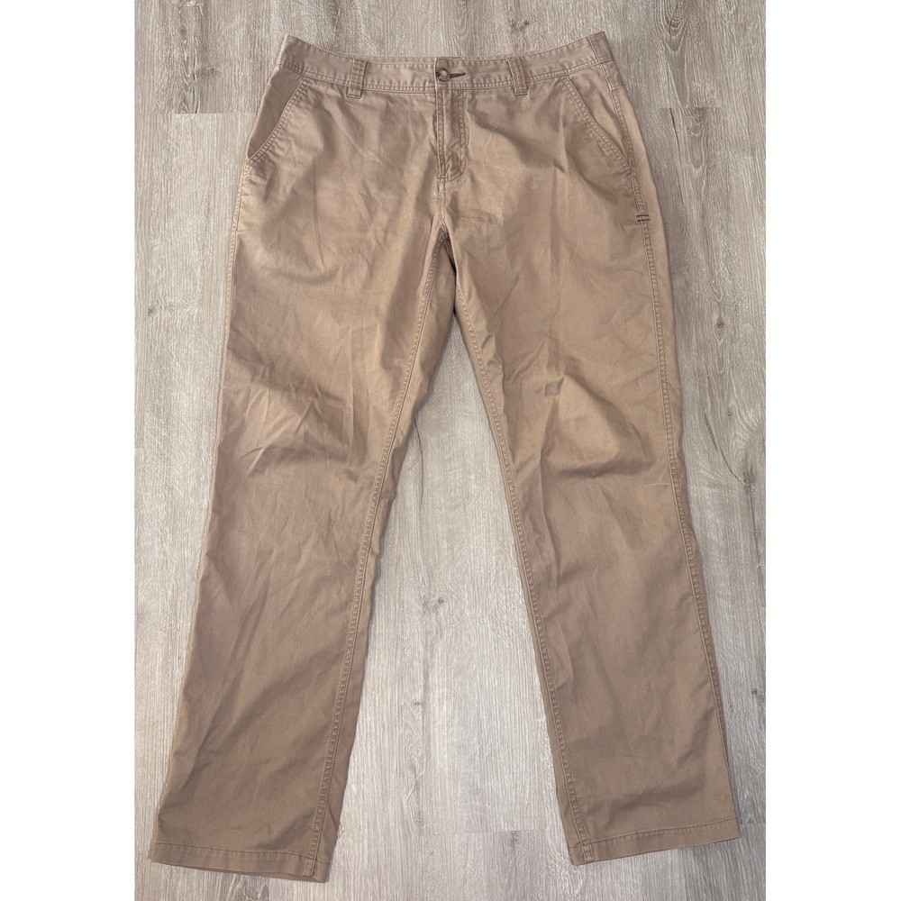 Toad&Co Mission Ridge Pant Mens 34x32 Brown Organic Cotton Lean Fit Chino Pants